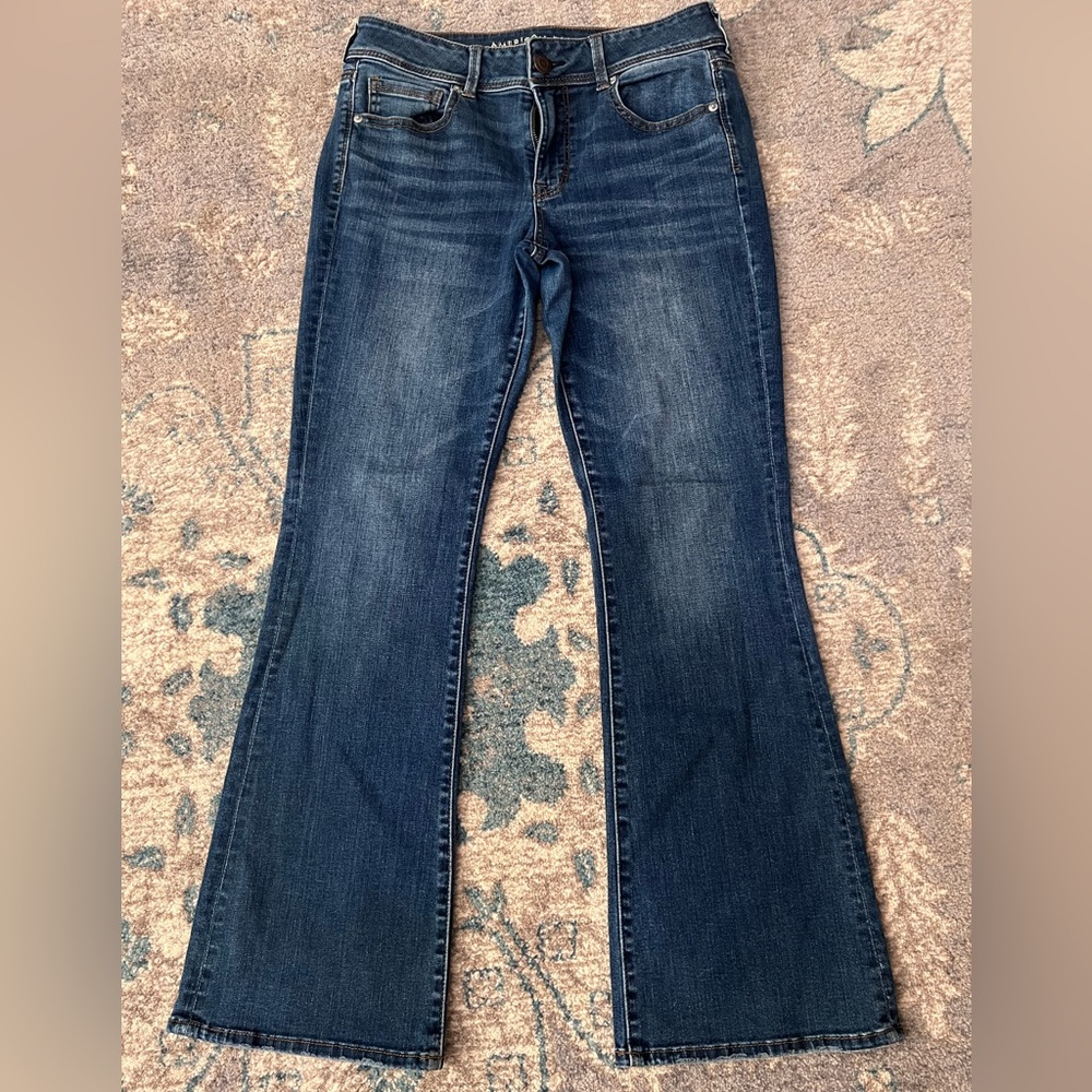 American Eagle Kickboot Jeans Women’s Size 12 Medium Wash Bootcut - AE-B